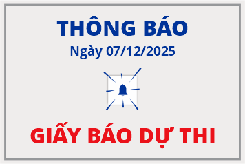 THÔNG BÁO CÓ GIẤY BÁO DỰ THI Kỳ thi A2 Key for Schools (KET) và B1 Preliminary for Schools (PET) ngày 07/12/2025