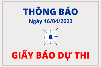 THÔNG BÁO CÓ GIẤY BÁO DỰ THI Kỳ thi A2 Key for Schools (KET) và B1 Preliminary for Schools (PET) ngày 16/04/2023