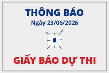 THÔNG BÁO CÓ GIẤY BÁO DỰ THI Kỳ thi A2 Key for Schools (KET) và B1 Preliminary for Schools (PET) ngày 23/06/2026
