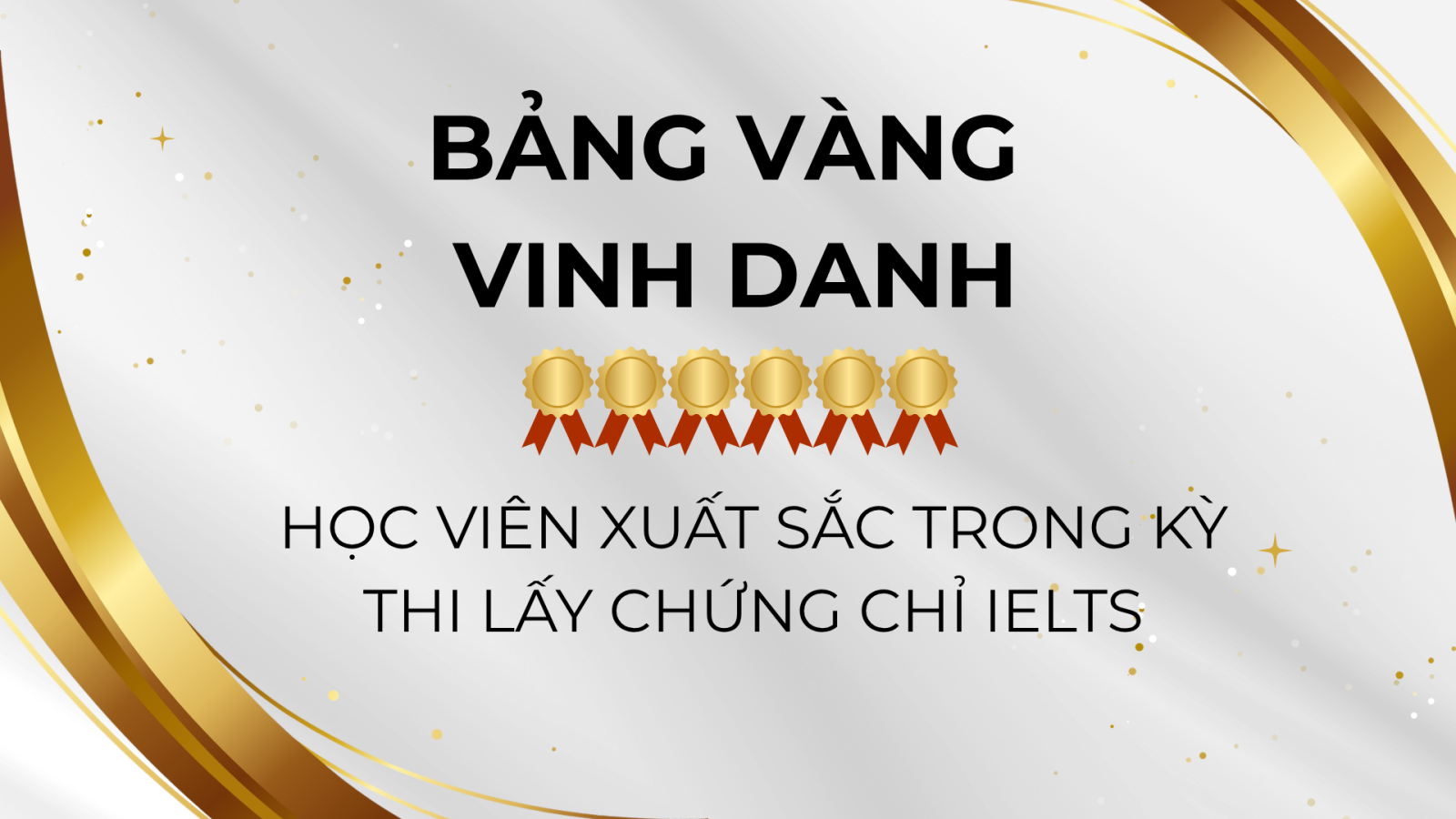 Bảng vàng vinh danh học viên xuất sắc của Hệ thống Trung tâm Ngoại ngữ Anh Việt - Chứng chỉ IELTS 6.5