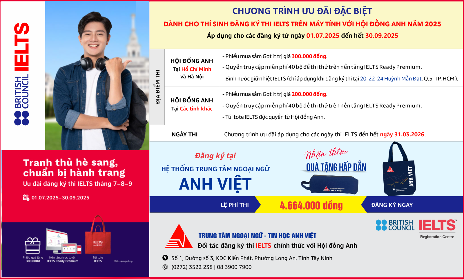 SẴN SÀNG HÀNH TRANG - VỮNG VÀNG CHINH PHỤC IELTS CÙNG HỘI ĐỒNG ANH 