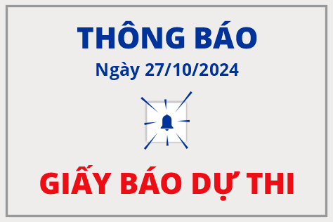 THÔNG BÁO CÓ GIẤY BÁO DỰ THI Kỳ thi A2 Key for Schools (KET) và B1 Preliminary for Schools (PET) ngày 27/10/2024.